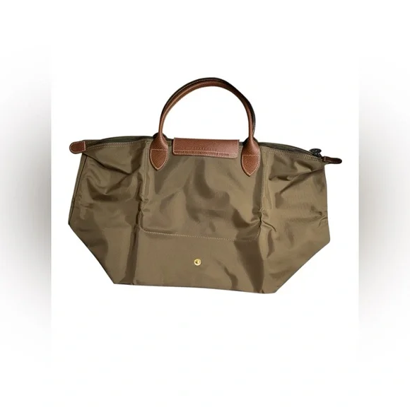 NWOT ⭐️ Longchamp ⭐️ Le Pliage Original Nylon Top Handle Bag – Khaki | Brand New - Picture 5 of 12